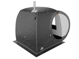 Camping sauna Morzh LUX (Walrus). The tent color is black.