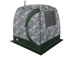 Camping sauna Morzh LUX (Walrus). The tent color is camouflage.