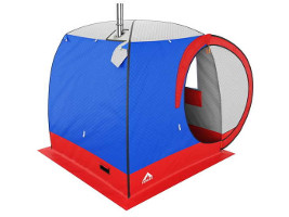 Camping sauna Morzh LUX (Walrus). The tent color is tricolor.