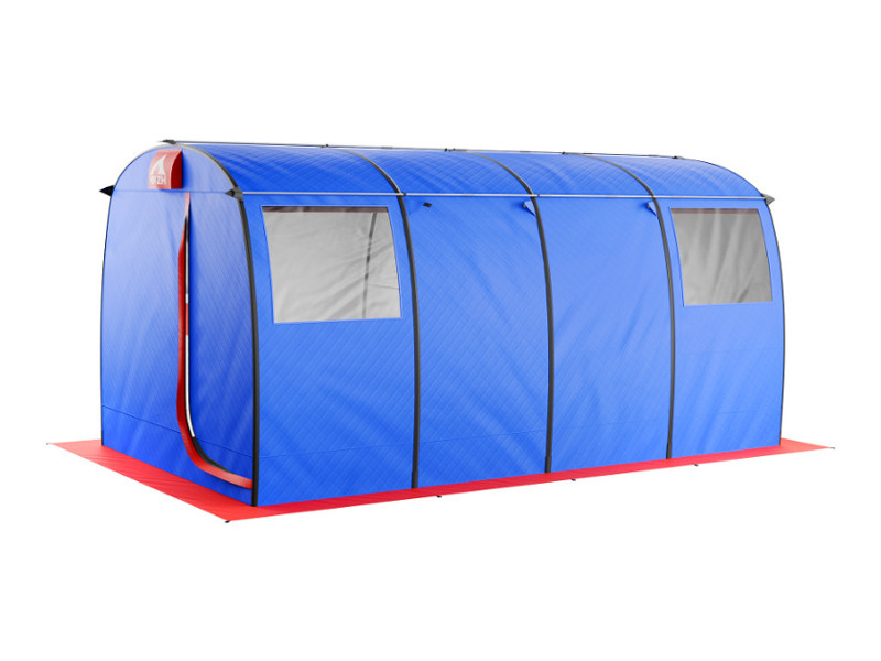 Camping sauna Morzh (Walrus) Max XL. The tent color is blue-red.