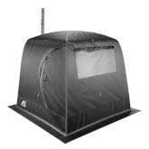 Camping sauna Morzh LUX XL (Walrus). The tent color is black.